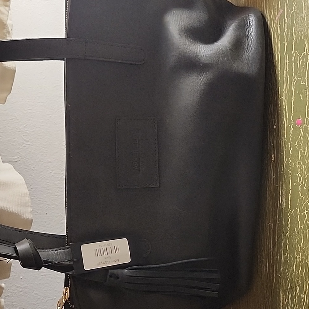 Parker Clay Eden Black Zippered Tote new w tags